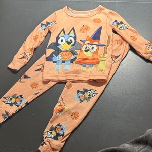 Kids Halloween Pajama Set - Orange